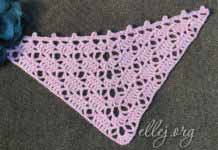 Шаль или бактус «Туман» Шаль, косынка, бактус "Туман" крючком. Схема