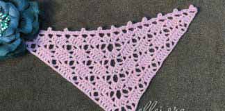 Шаль или бактус «Туман» Шаль, косынка, бактус "Туман" крючком. Схема