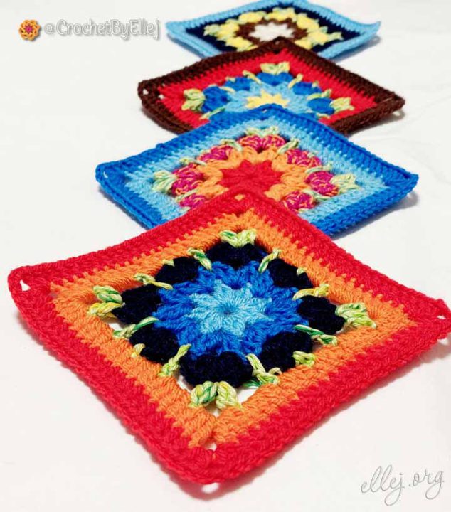 Beautiful floral Tropicana crochet square motif | Вязание крючком от ...