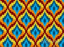Узор крючком в стиле Барджелло. Жаккардовый узор