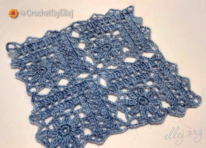 MoonFlower crochet motif for top