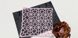 Ажурный узор с цветочками «Сакура» Ажурный узор крючком Сакура для пляжной туники