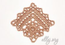 Beautiful Square Lace Motif “Lunar Blossom” How to crochet the Lunar Blossom Square Motif